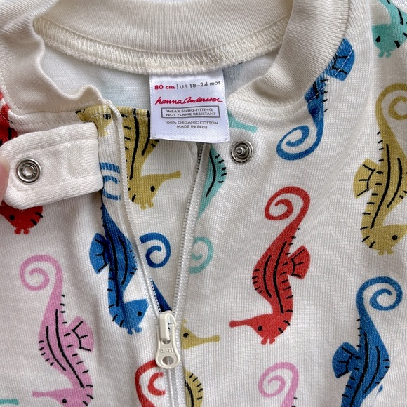 Hanna Andersson Baby Zip Shortie Sleeper - Picture 2 of 3